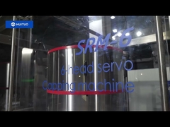 Huituo 自動 60bpm ガラス瓶ボトル蜂蜜とシロップロータリー 6 ヘッドサーボロータリーキャッピングマシン