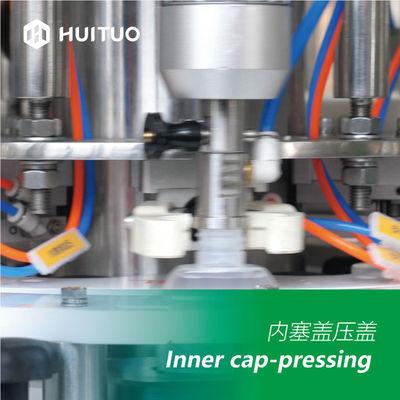 スプレーの制動機のためのペット ガラス ビンの液体洗剤の詰物の回転式おおう機械