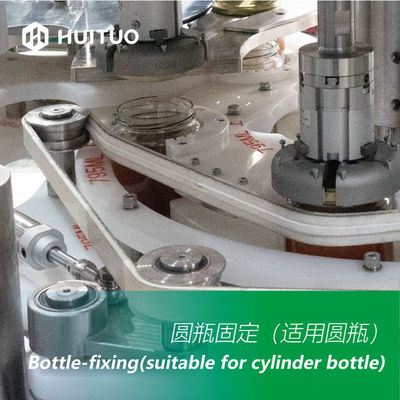 スナップまたはプラスチックねじを離れた最後のねじれのための自動回転式びんのおおう機械