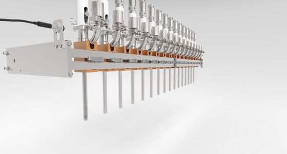 16の頭部の線形ピストン/流れメートルの充填機
