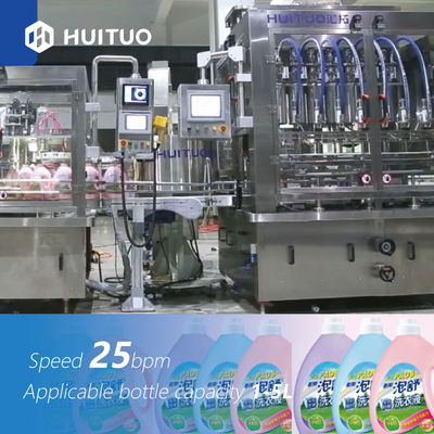 プラスチックびんの液体の洗濯洗剤の詰物のおおう機械2L 3L 4L 5L